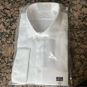 Calvin Klein Slim Fit French Cuff Dress Shirt